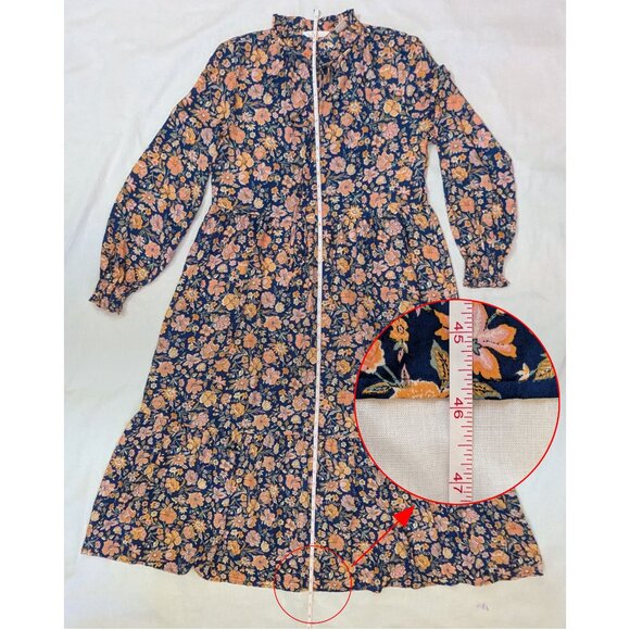 Levi's Floral Print Long Sleeve Casual Dress Size XS - Picture 8 of 12